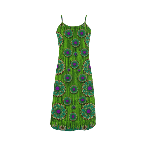 landscape and scenery in the peacock forest Alcestis Slip Dress (Model D05)