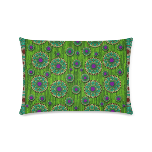 landscape and scenery in the peacock forest Custom Rectangle Pillow Case 16"x24" (one side)