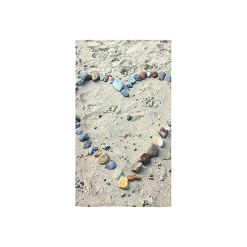 Beach Heart Stones Custom Towel 16"x28"
