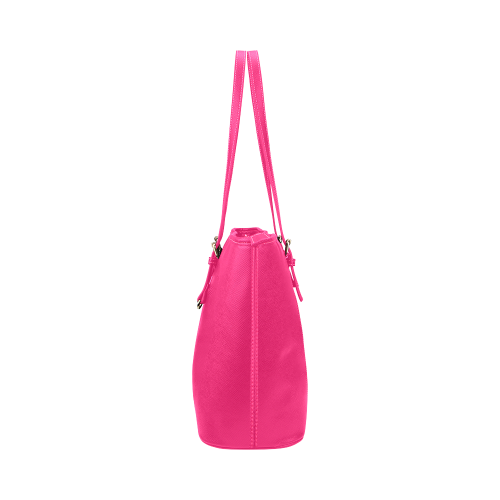 Maid in Pink Leather Tote Bag/Large (Model 1651)