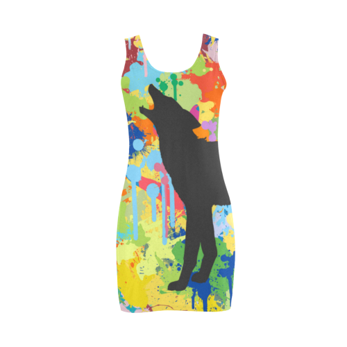 Free Blsck Wolf Colorful Splash Complete Medea Vest Dress (Model D06)