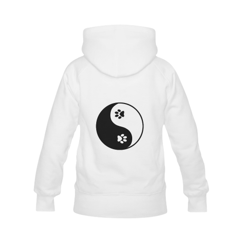 Cute Paw Yin Yang Women's Classic Hoodies (Model H07)