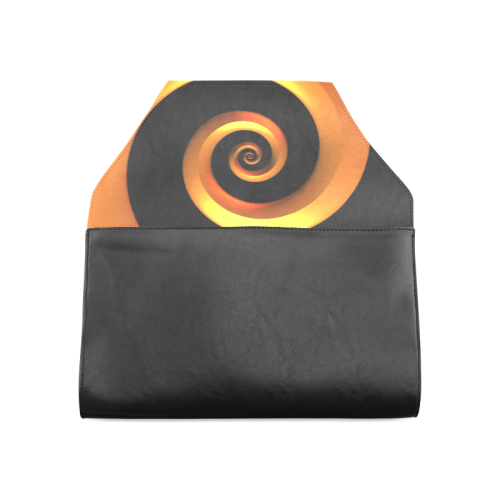 Gold/Black Spiral Clutch Bag (Model 1630)