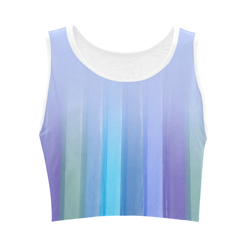 Provence Fields Ombre Women's Crop Top (Model T42)