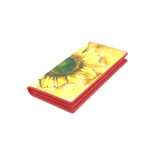 Painting Sunflower - Life is in full bloom Women's Leather Wallet (Model 1611)