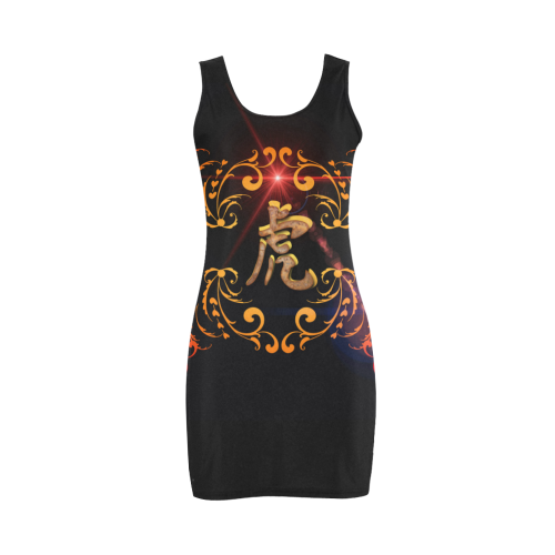 Hieroglyph, the tiger Medea Vest Dress (Model D06)