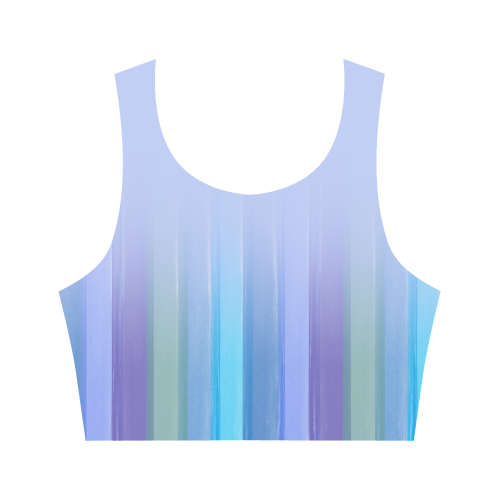 Provence Fields Ombre Women's Crop Top (Model T42)