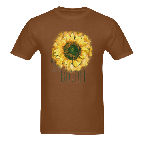 Painting Sunflower - Life is in full bloom Men's T-Shirt in USA Size (Two Sides Printing)