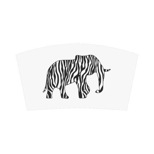 ZEBRAPHANT Elephant with Zebra Stripes black white Bandeau Top