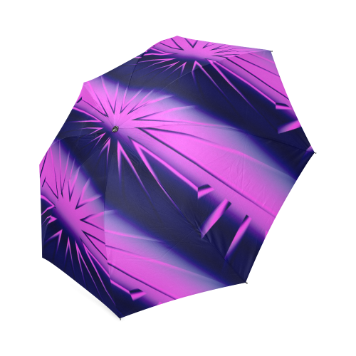 Blue and Purple Abstact Starburst Foldable Umbrella (Model U01)