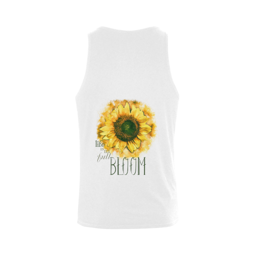 Painting Sunflower - Life is in full bloom Plus-size Men's Shoulder-Free Tank Top (Model T33)