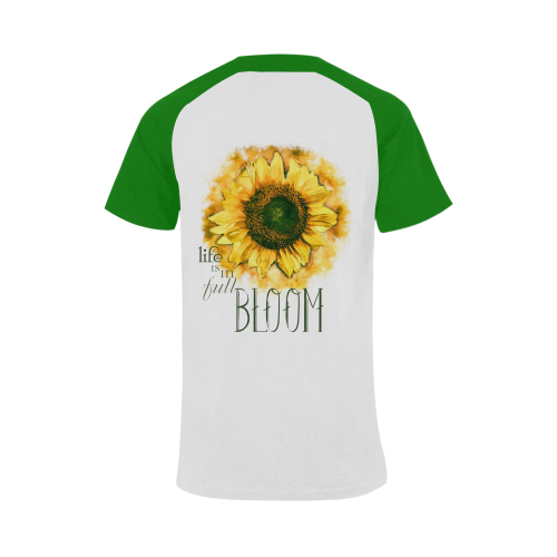 Painting Sunflower - Life is in full bloom Men's Raglan T-shirt (USA Size) (Model T11)