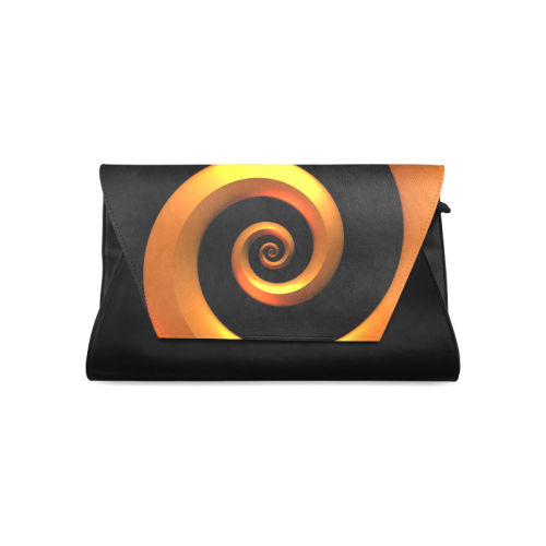 Gold/Black Spiral Clutch Bag (Model 1630)