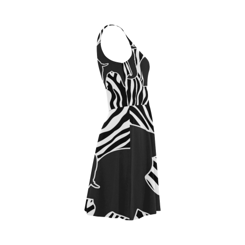 ELEPHANTS to ZEBRA stripes black & white Atalanta Sundress (Model D04)