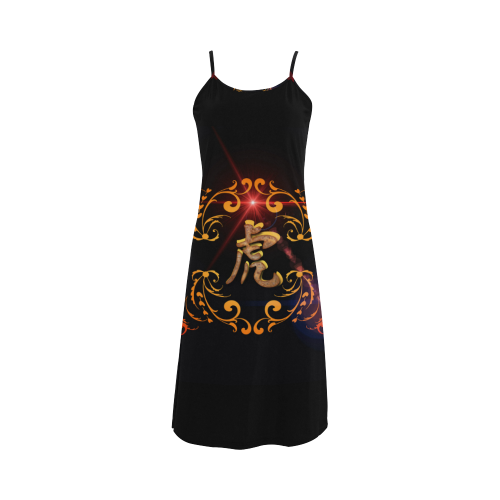 Hieroglyph, the tiger Alcestis Slip Dress (Model D05)