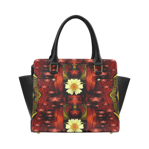 Love and flowers in the colors of love popart Classic Shoulder Handbag (Model 1653)