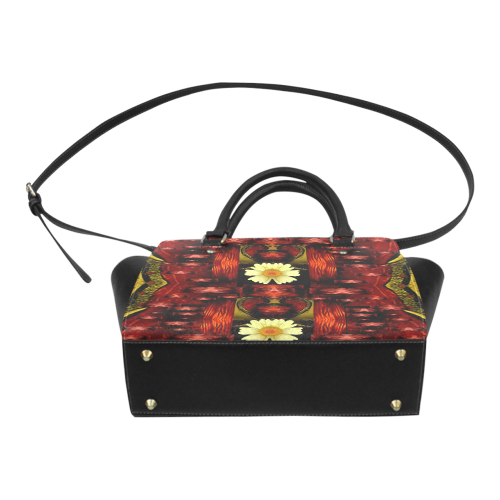 Love and flowers in the colors of love popart Classic Shoulder Handbag (Model 1653)