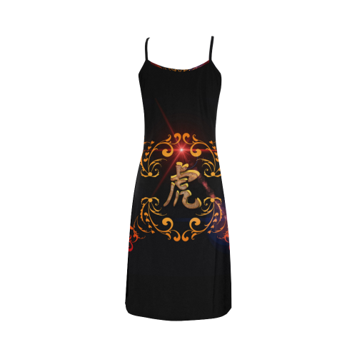 Hieroglyph, the tiger Alcestis Slip Dress (Model D05)