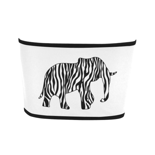 ZEBRAPHANT Elephant with Zebra Stripes black white Bandeau Top