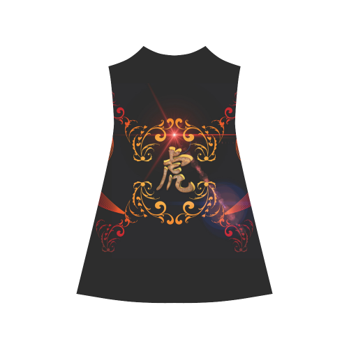 Hieroglyph, the tiger Alcestis Slip Dress (Model D05)