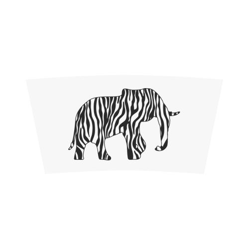 ZEBRAPHANT Elephant with Zebra Stripes black white Bandeau Top