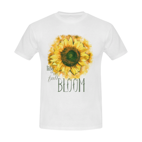 Painting Sunflower - Life is in full bloom Men's Slim Fit T-shirt (Model T13)