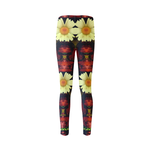 Love and flowers in the colors of love popart Cassandra Women's Leggings (Model L01)