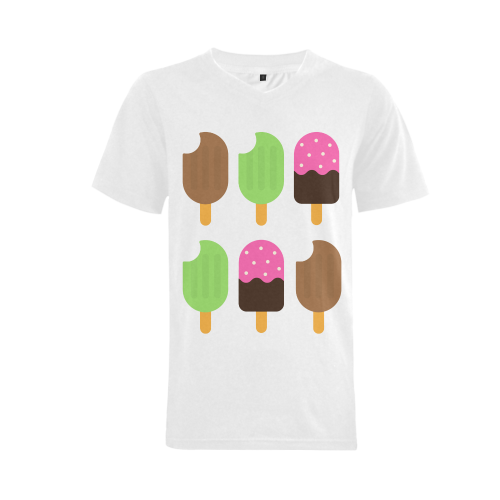 Summertime Treats Men's V-Neck T-shirt (USA Size) (Model T10)