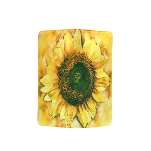 Painting Sunflower - Life is in full bloom Men's Clutch Purse （Model 1638）