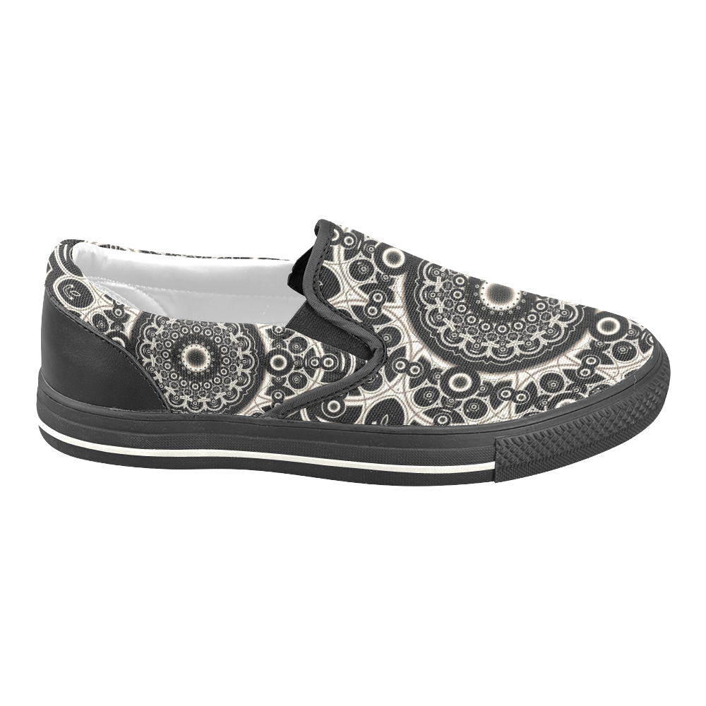 black lace canvas shoes