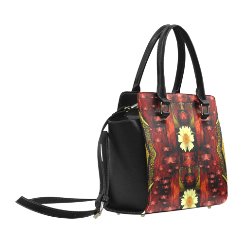 Love and flowers in the colors of love popart Classic Shoulder Handbag (Model 1653)