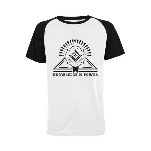 Knowledge Is Power Men's Raglan T-shirt Big Size (USA Size) (Model T11)
