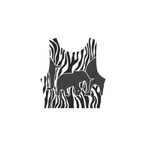 ELEPHANTS to ZEBRA stripes black & white Atalanta Sundress (Model D04)