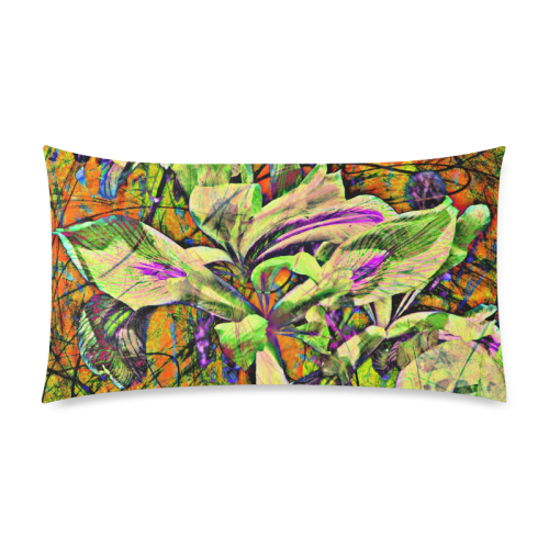 Abstract Iris Yellow Pillow cases Custom Rectangle Pillow Case 20"x36