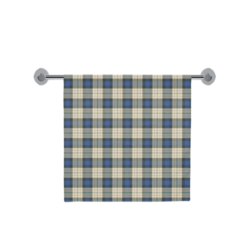 Classic Tartan Squares Fabric - blue beige Bath Towel 30"x56"