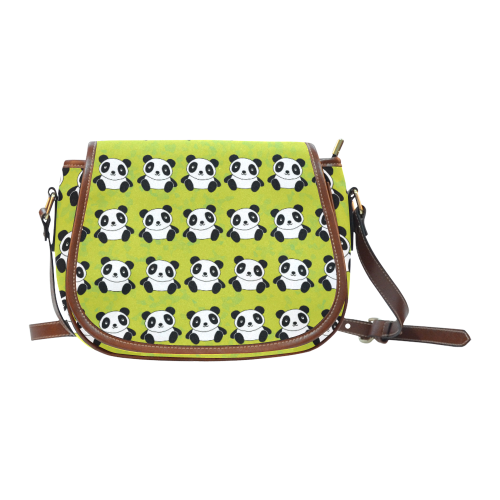 Panda Pattern Saddle Bag/Small (Model 1649) Full Customization
