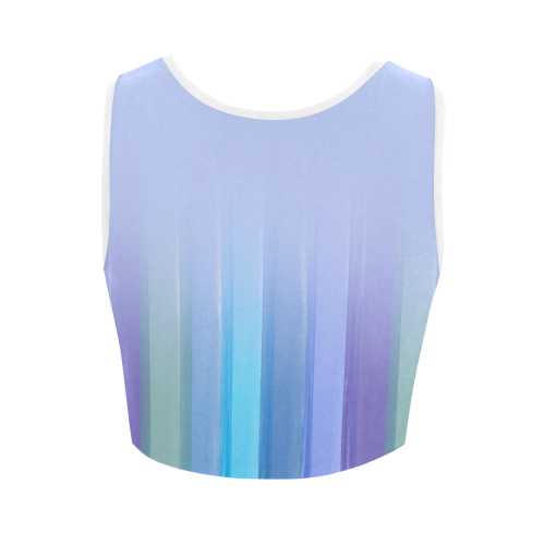 Provence Fields Ombre Women's Crop Top (Model T42)