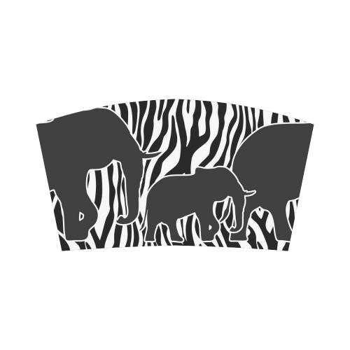 ELEPHANTS to ZEBRA stripes black & white Bandeau Top