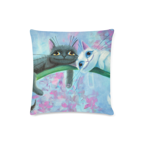 lazy day Custom Zippered Pillow Case 16"x16"(Twin Sides)