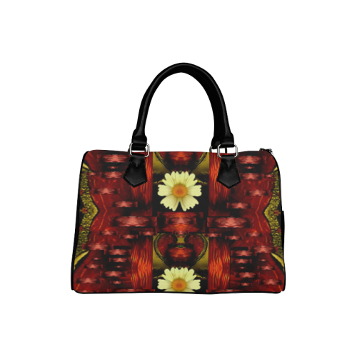 Love and flowers in the colors of love popart Boston Handbag (Model 1621)