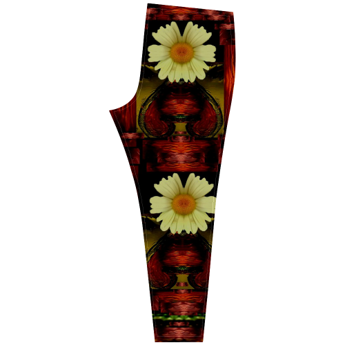 Love and flowers in the colors of love popart Cassandra Women's Leggings (Model L01)