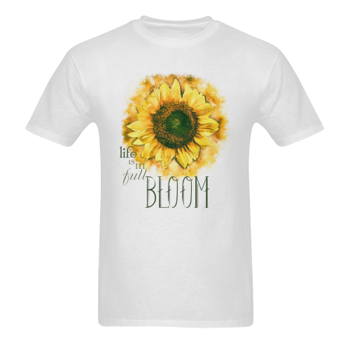 Painting Sunflower - Life is in full bloom Sunny Men's T- shirt (Model T06)