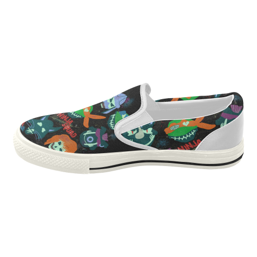 Ninja Squad slip-on canvas Women's Slip-on Canvas Shoes (Model 019)