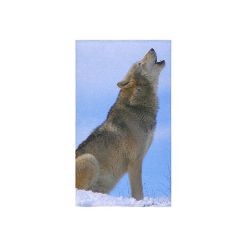 Howling Winter Wolf Custom Towel 16"x28"