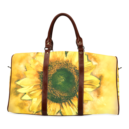 Painting Sunflower - Life is in full bloom Waterproof Travel Bag/Small (Model 1639)