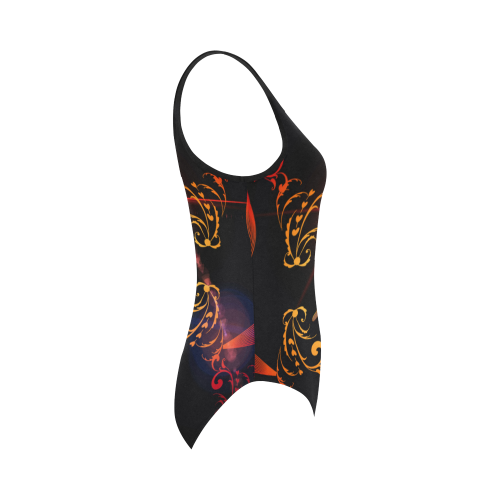 Hieroglyph, the tiger Vest One Piece Swimsuit (Model S04)