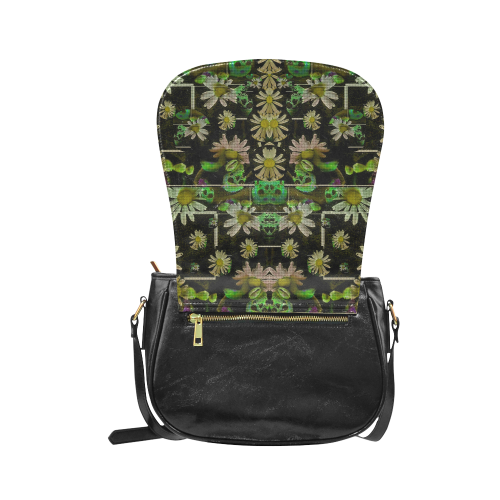 Skull in the fantasy forest popart Classic Saddle Bag/Large (Model 1648)