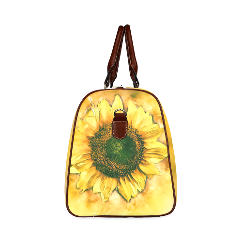 Painting Sunflower - Life is in full bloom Waterproof Travel Bag/Small (Model 1639)