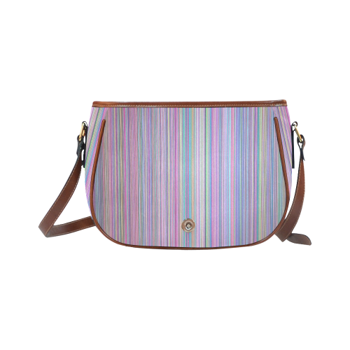 Broken TV Screen Test Pattern Saddle Bag/Large (Model 1649)