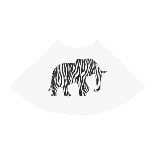 ZEBRAPHANT Elephant with Zebra Stripes black white Atalanta Sundress (Model D04)
